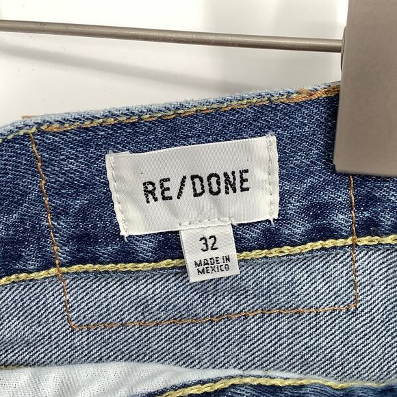 NEW! RE/DONE Size 32 90s Loose Light Indigo Denim Jeans $325 msrp G18-9 - Picture 6 of 8